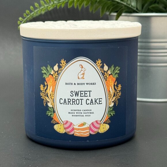 BBW Sweet Carrot Cake Bath & Body Works 3 Wick Candle - Picture 2 of 12